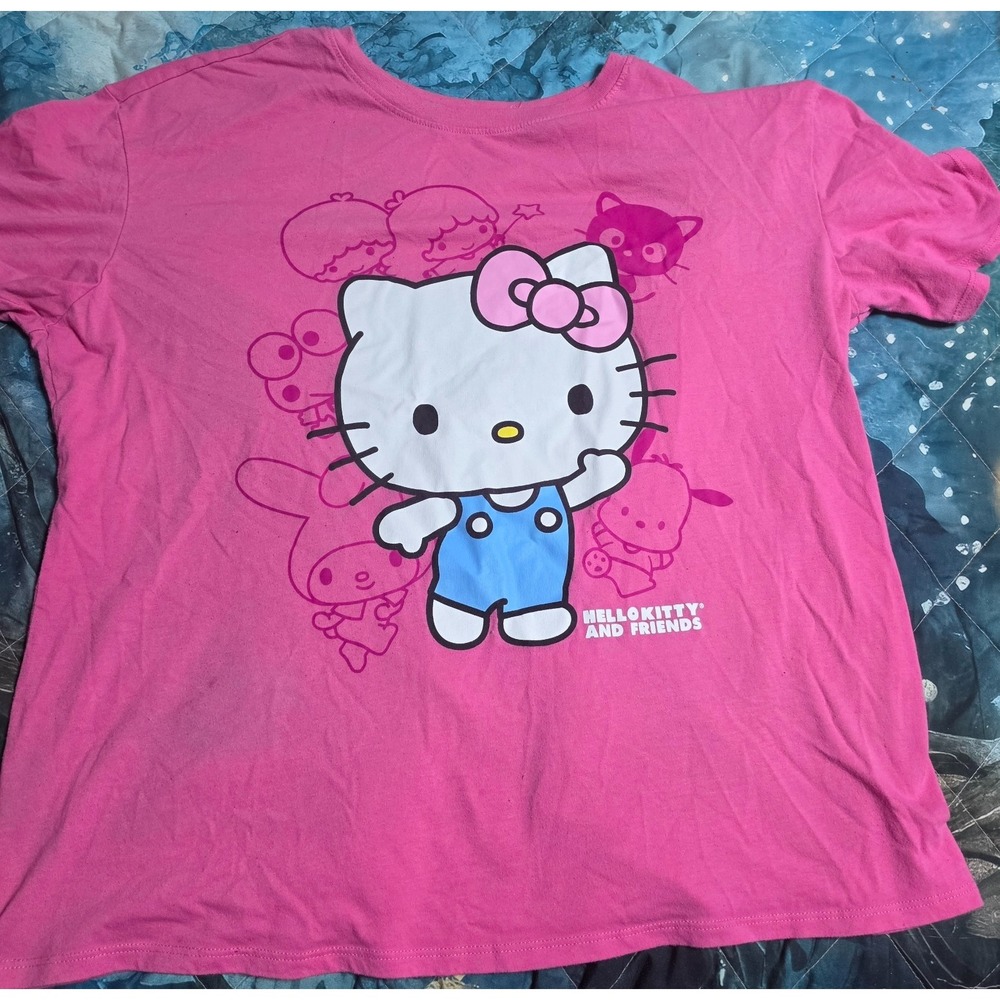 Hybrid Apparel Sanrio Hello Kitty Friends Graphic Tee Pink Unisex XXL Crew